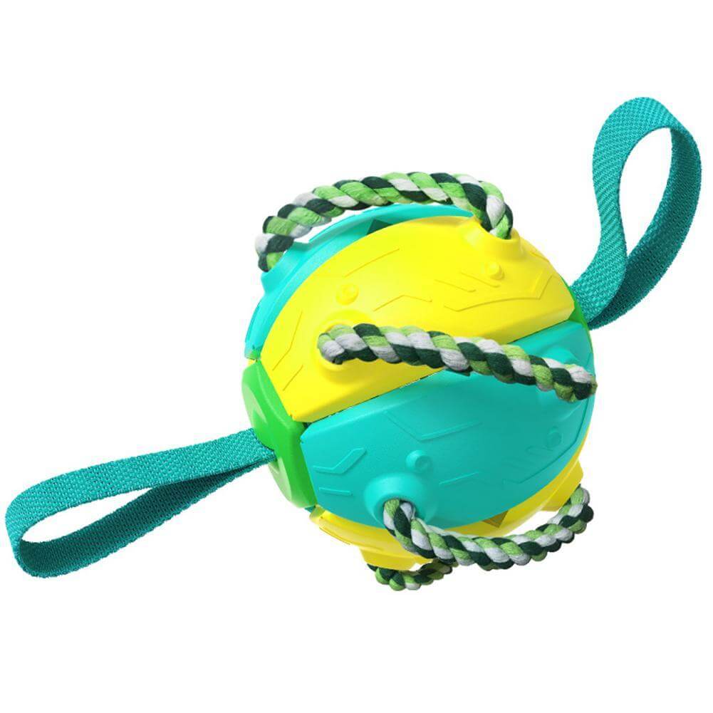 Innovativ frisbee ball: Kombinerer kastelek og tygging. En allsidig hundeleke for enhver rase.