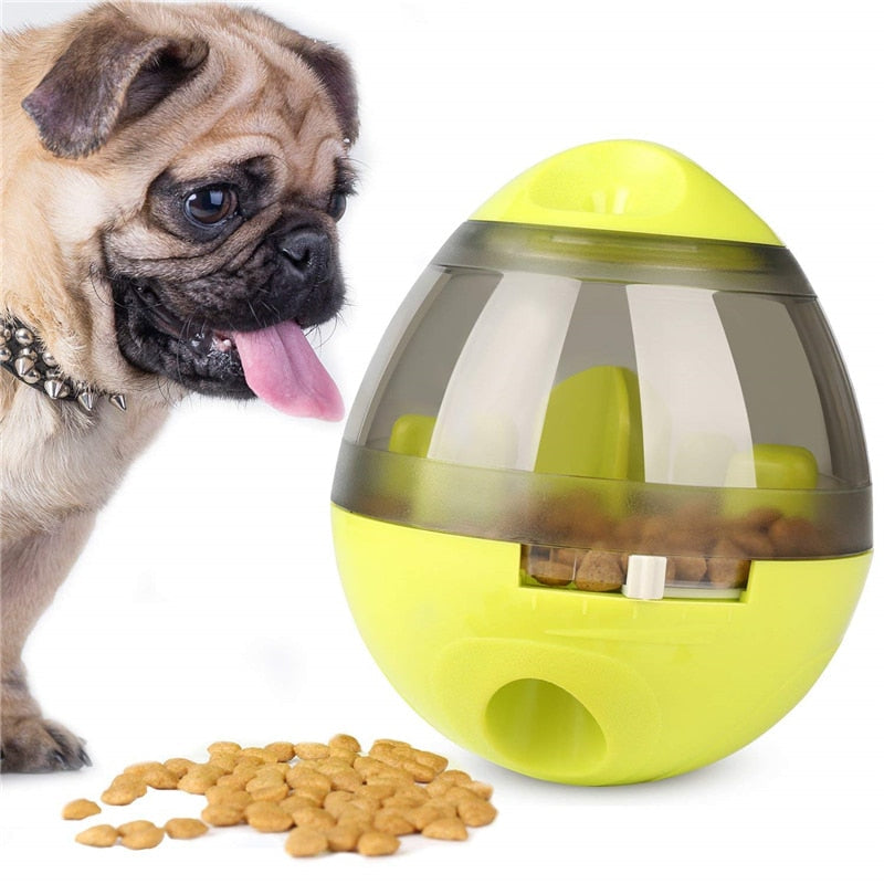Grønn interaktiv materball til hund, perfekt for sakte fôring og engasjerende lek.