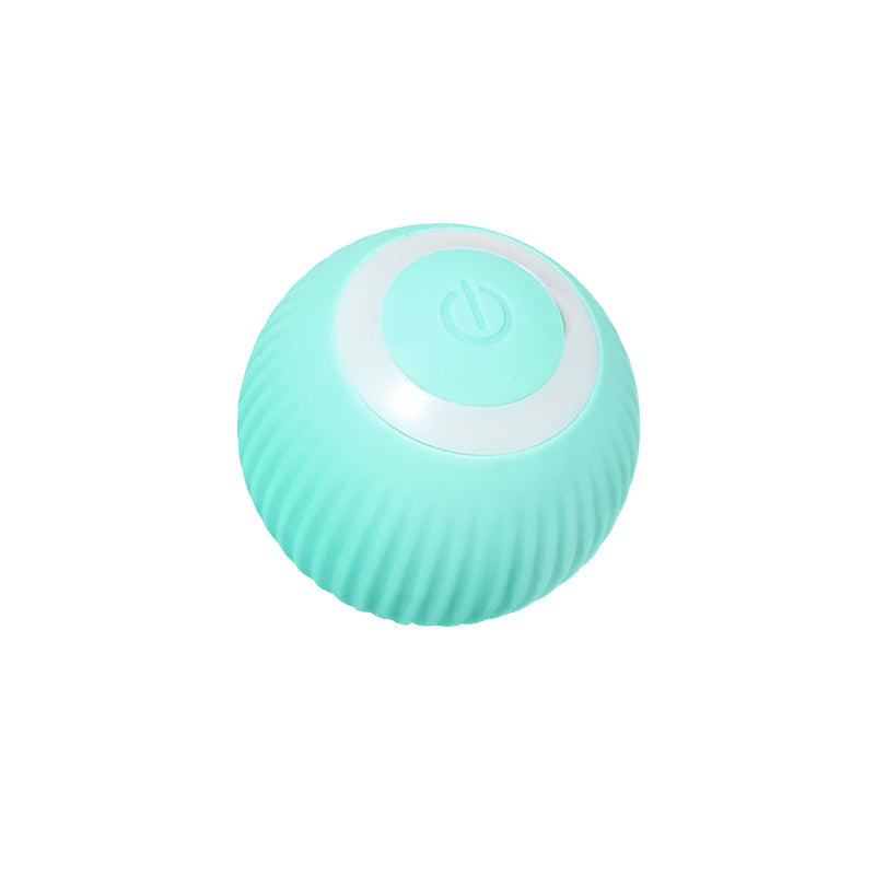 Interaktiv smart lekeball for kjæledyr, katter og valper. Grønn, rullende aktivitetsleke med USB-lading.