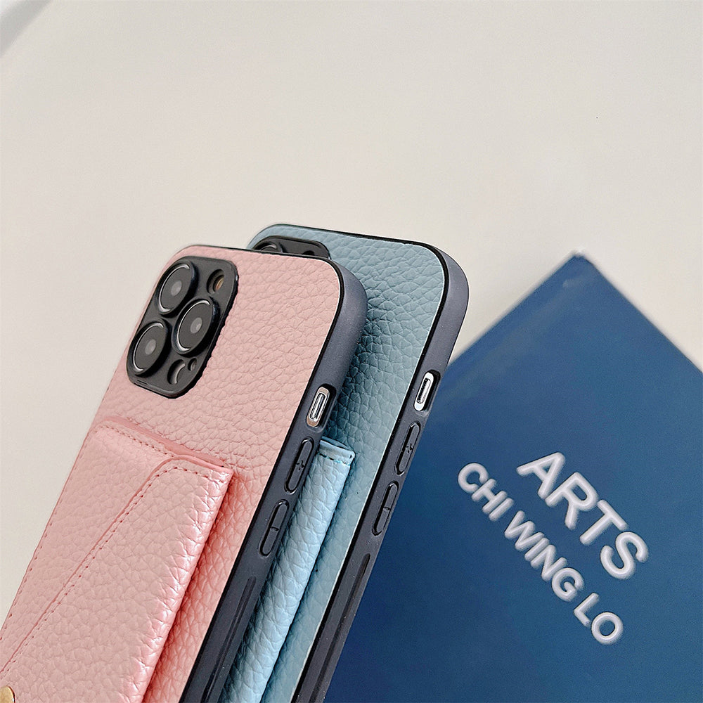 Kvinner iPhone-deksel med lommebok. Alt-i-ett løsning som kombinerer mobilbeskyttelse med funksjonelle kortlommer.