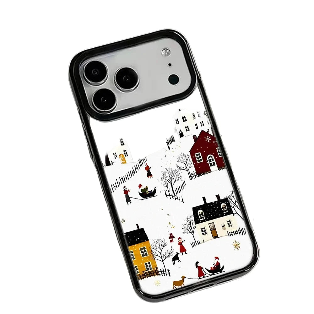 iPhone deksel med snøutsikt, beskyttende og stilfullt vinterdesign for mobiltelefon.