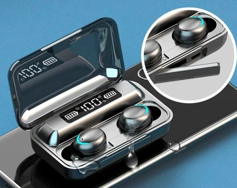 Sportslige, universelle In-Ear Bluetooth hodetelefoner i svart, trådløse, med støydemping