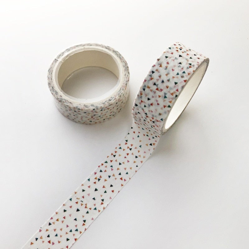 5-pakning washi-tape med unike kawaii-mønstre til håndverksprosjekter og gaver.