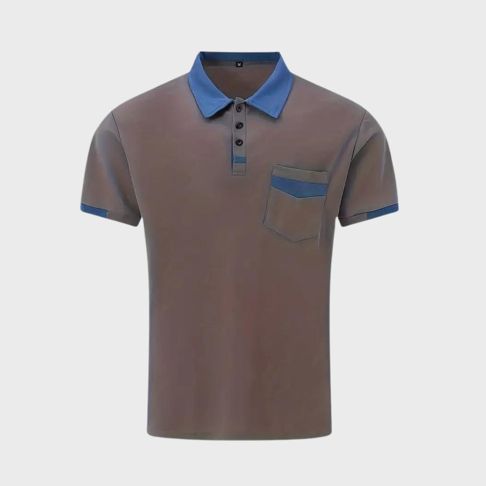 Hverdagspolo for herre. Komfortabel og pustende polyester skjorte i klassisk design, perfekt til jobb/fritid.