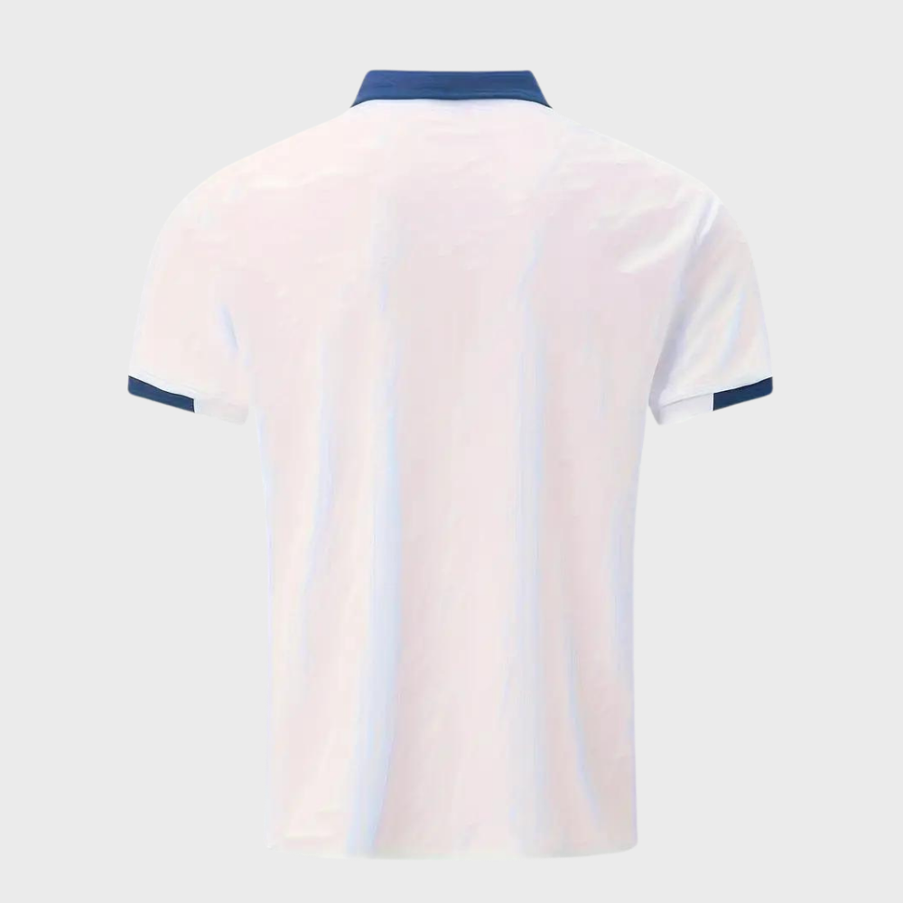 Slitesterk herre poloskjorte. Klassisk stil og pustende polyester for langvarig komfort i hverdagen.
