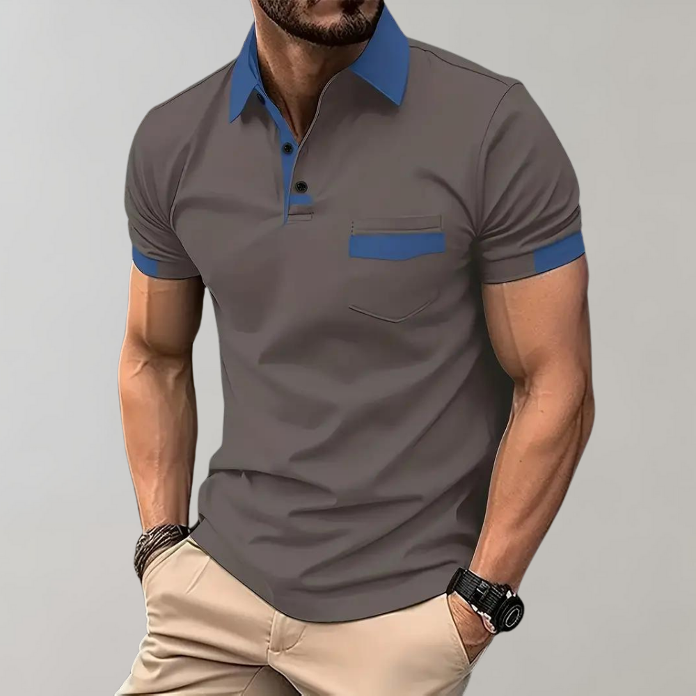 Allsidig herre poloskjorte, klassisk design for både formell og uformell bruk. Komfortabel polyester.