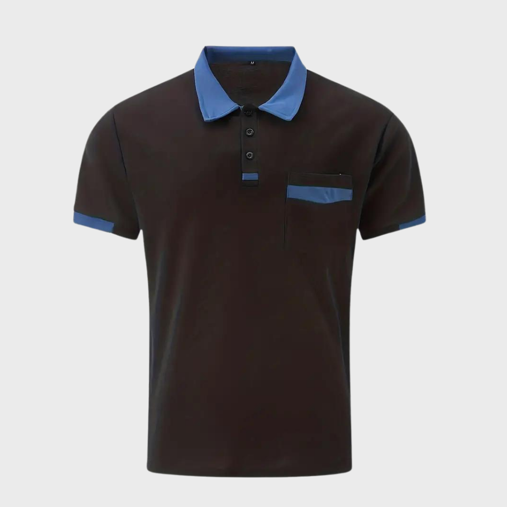 Klassisk herre polo, ideell for casual stil og fritid. Slitesterk og pustende polyester skjorte.