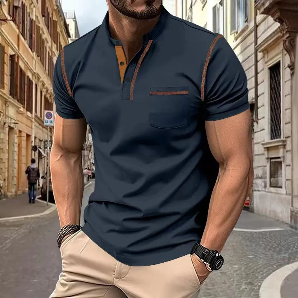 Grønn herre poloskjorte Milan, moderne passform. Allsidig fritidsbekledning for sommer og vår.