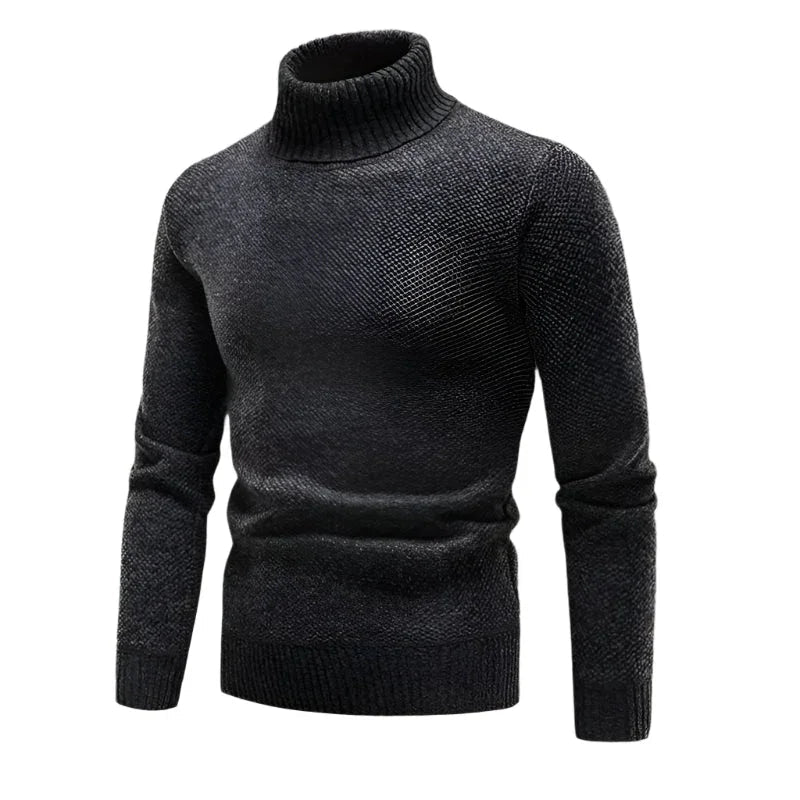 Klassisk herre turtleneck genser i myk kvalitet, perfekt for tidløs stil og komfort.