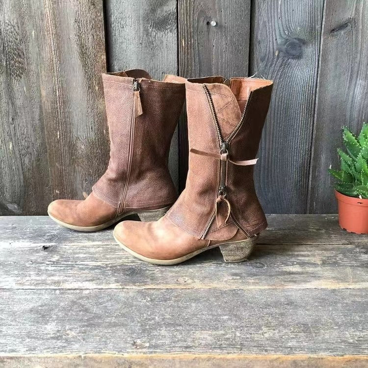 Komfortable brune hverdagsstøvler til dame, tidløst fottøy for vår og høst. Elegant og praktisk.
