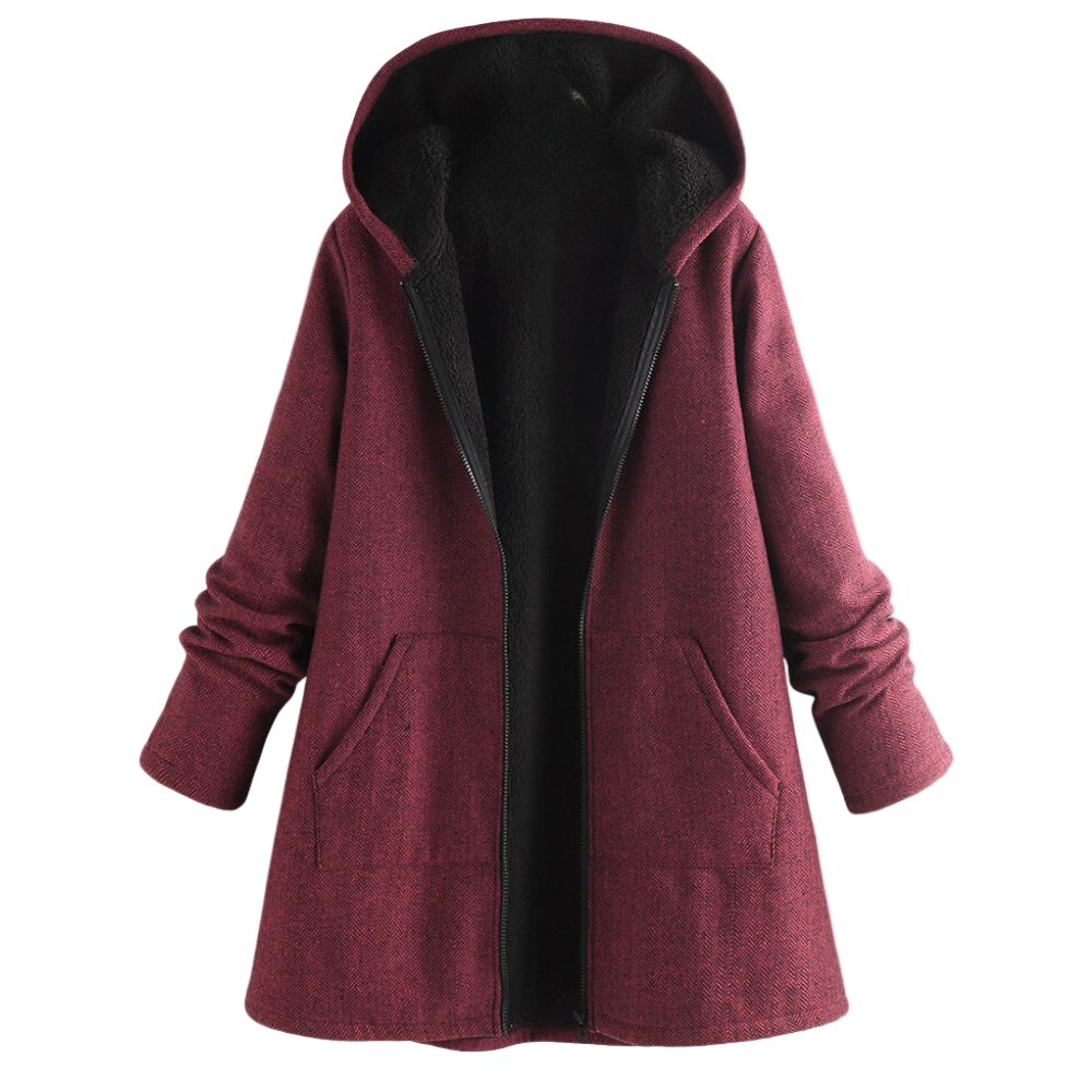 Komfortabel dame hettejakke i mykt stoff, perfekt for hverdag og casual stil.