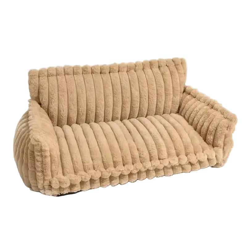 Komfortabel hundesofa med hevet kant for dyp hvile. Ideell kjæledyrseng for alle hunder.