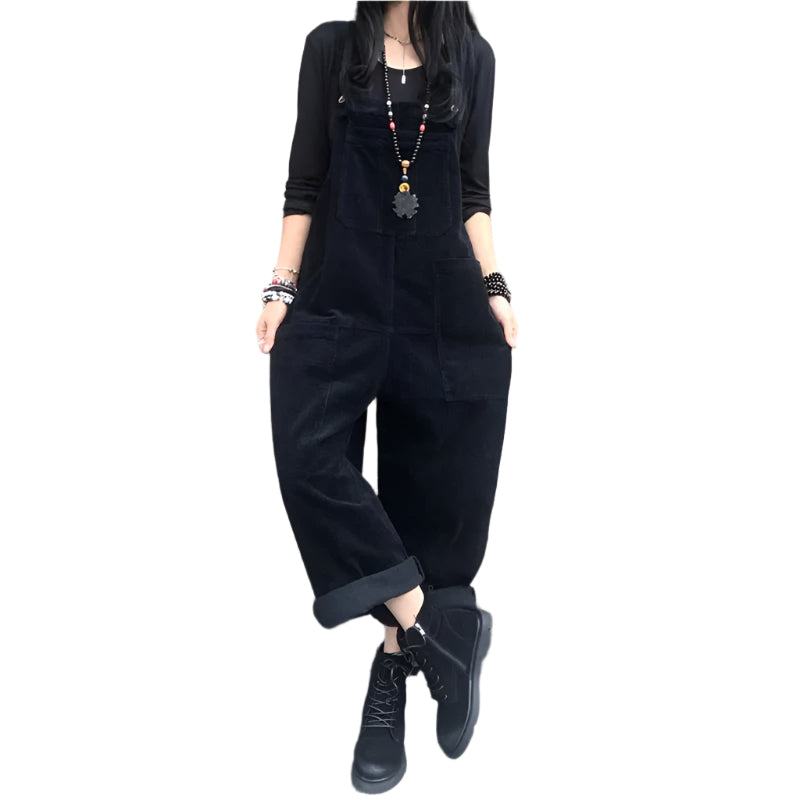 Komfortabel casual jumpsuit for kvinner, vide ben, perfekt for en avslappet og moteriktig hverdag.