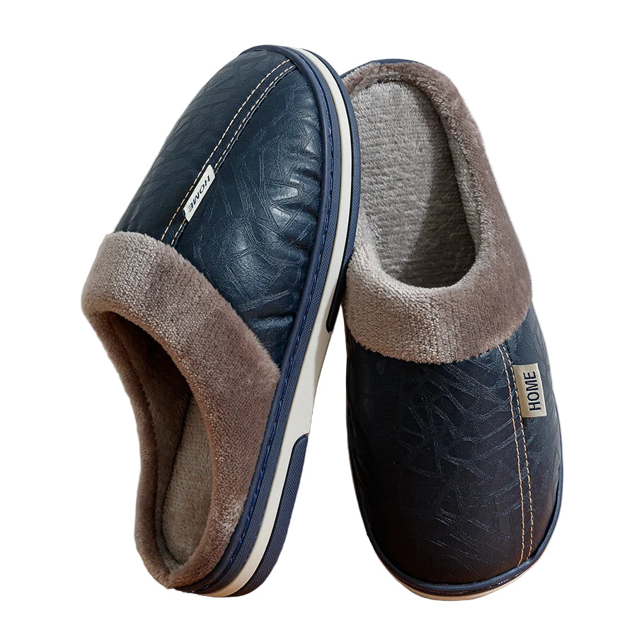 Komfortable herre slippers for innendørs bruk, myke og varme hjemmesko for menn.