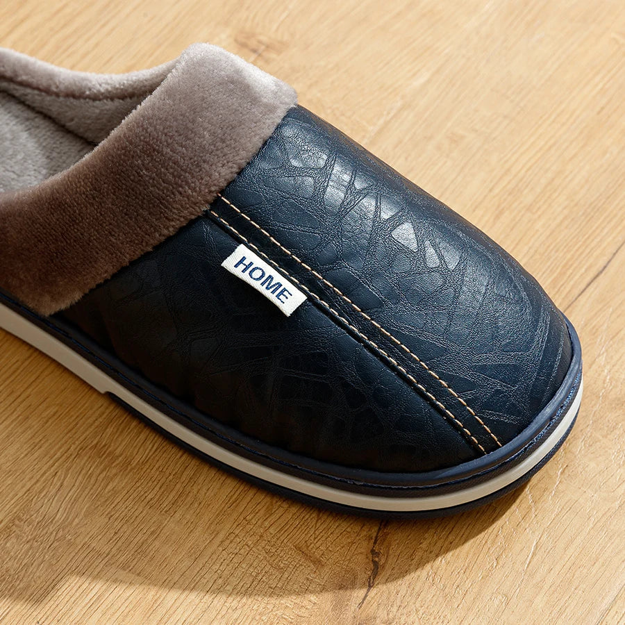 Stilige brune herre slippers, perfekte komfortable hjemmesko for hverdagsbruk innendørs.