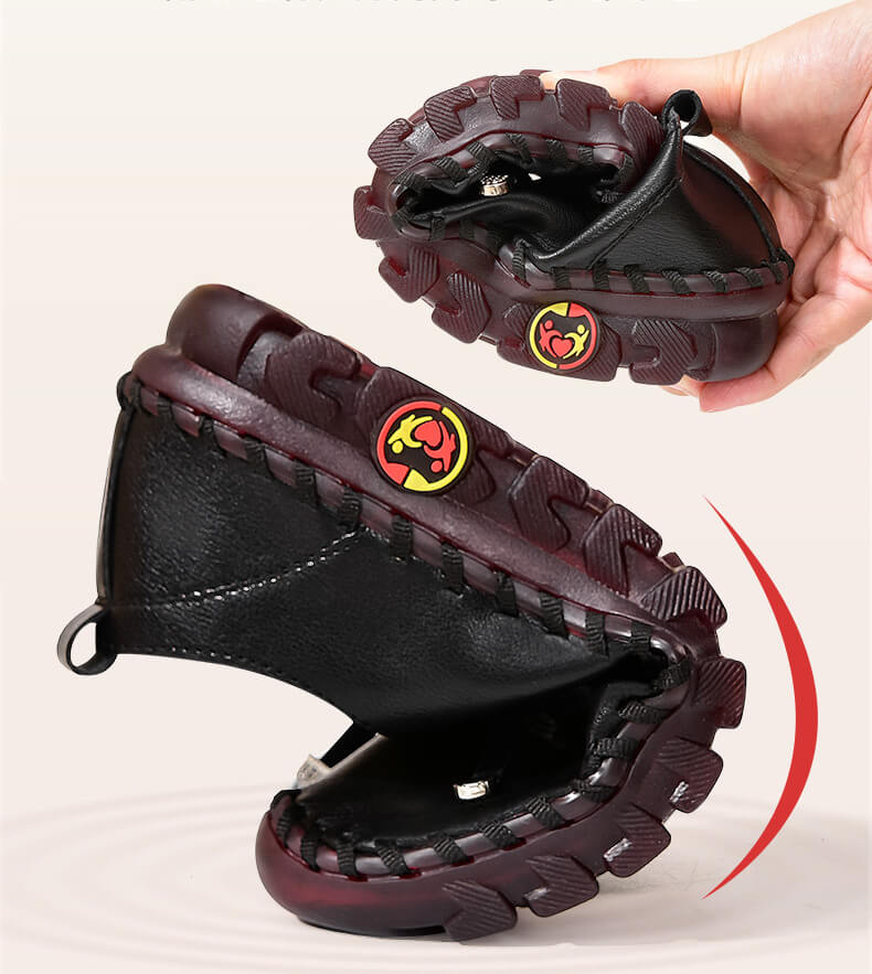 Klassisk svart ortopedisk loafer for kvinner, ideell for jobb og fritidsbruk.