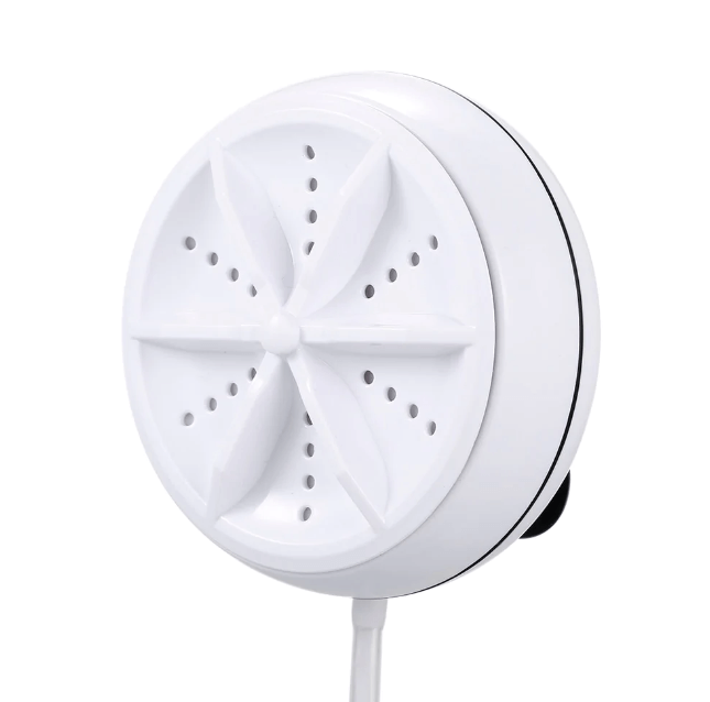 Energieffektiv ultralydvasker som sparer vann og strøm. Ideell som reisevaskemaskin eller for hybel.