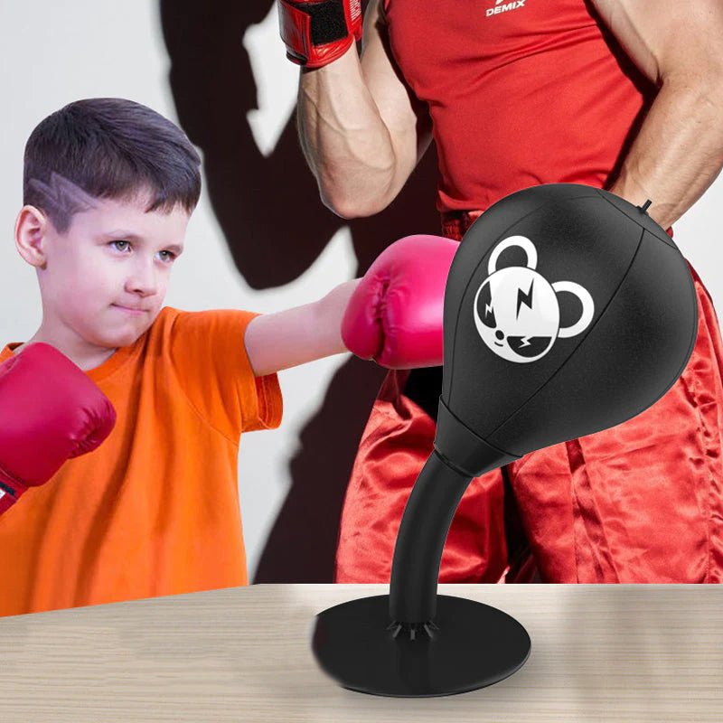 Bordboksesekk med unikt Bjørn & Ape design, perfekt for stressmestring på kontoret.
