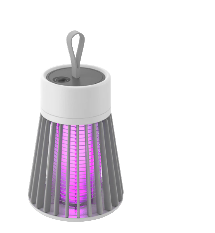 Kompakt LED myggdreper for effektiv insektskontroll innendørs og utendørs. USB-lader, giftfri skadedyrkontroll.