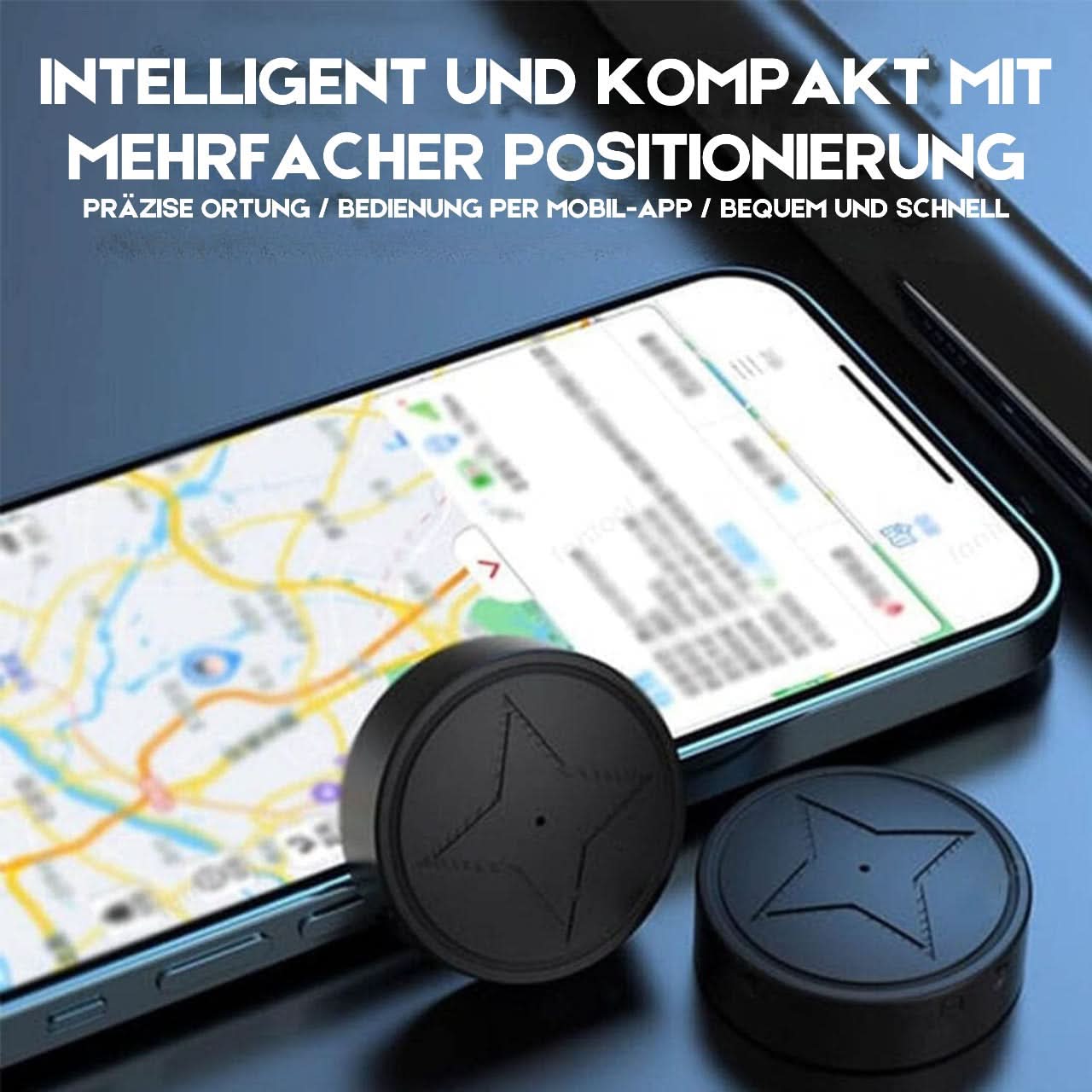 Diskret, kompakt GPS-sporer med kraftig magnet for skjult sanntidssporing på kjøretøy og gjenstander.