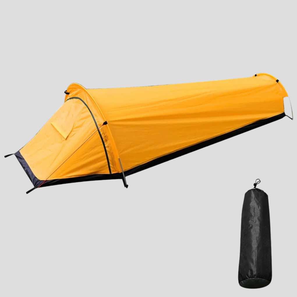 Solo vanntett telt, lett å sette opp, perfekt for camping, fottur og turer. Kompakt og robust design.