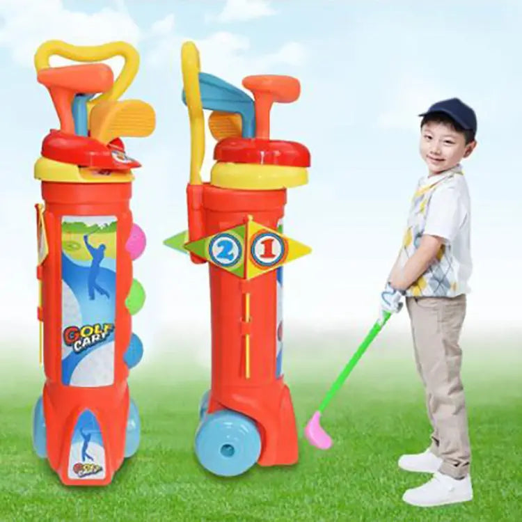 Barnas golfsett med køller, baller og mål. Trygg og morsom måte å lære golf og forbedre ferdigheter.