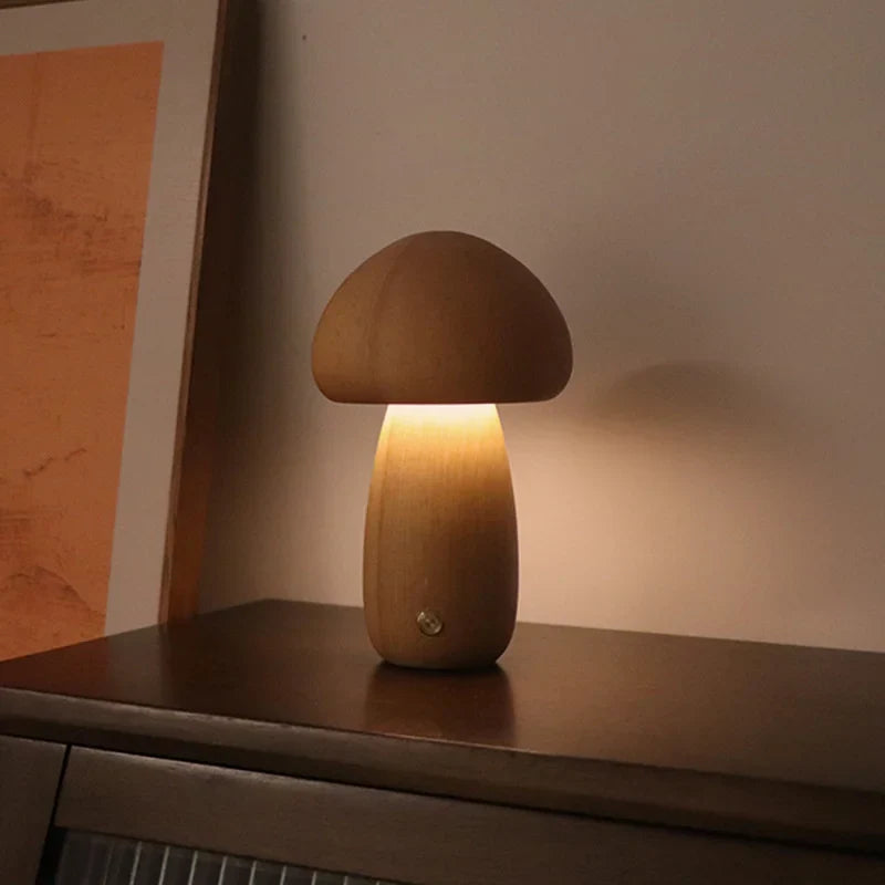 Ny sopp nattlampe for barn. Berøringskontroll, USB-oppladbar, perfekt som gave.