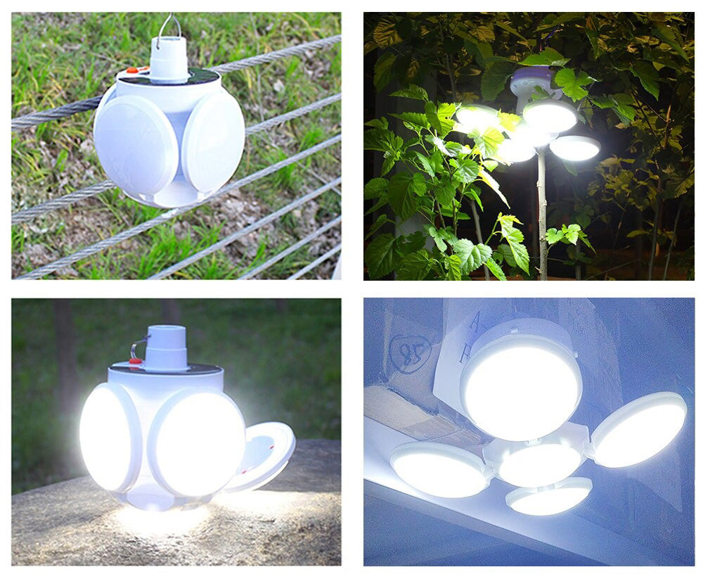 Robust og vanntett solcelle utendørslampe med lang levetid. Oppladbar LED-belysning for allvær.