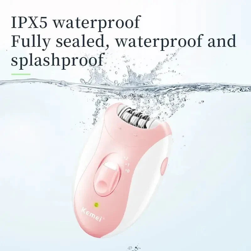 Ergonomisk kvinne epilator for enestående glatt hud over hele kroppen, også sensitive områder.