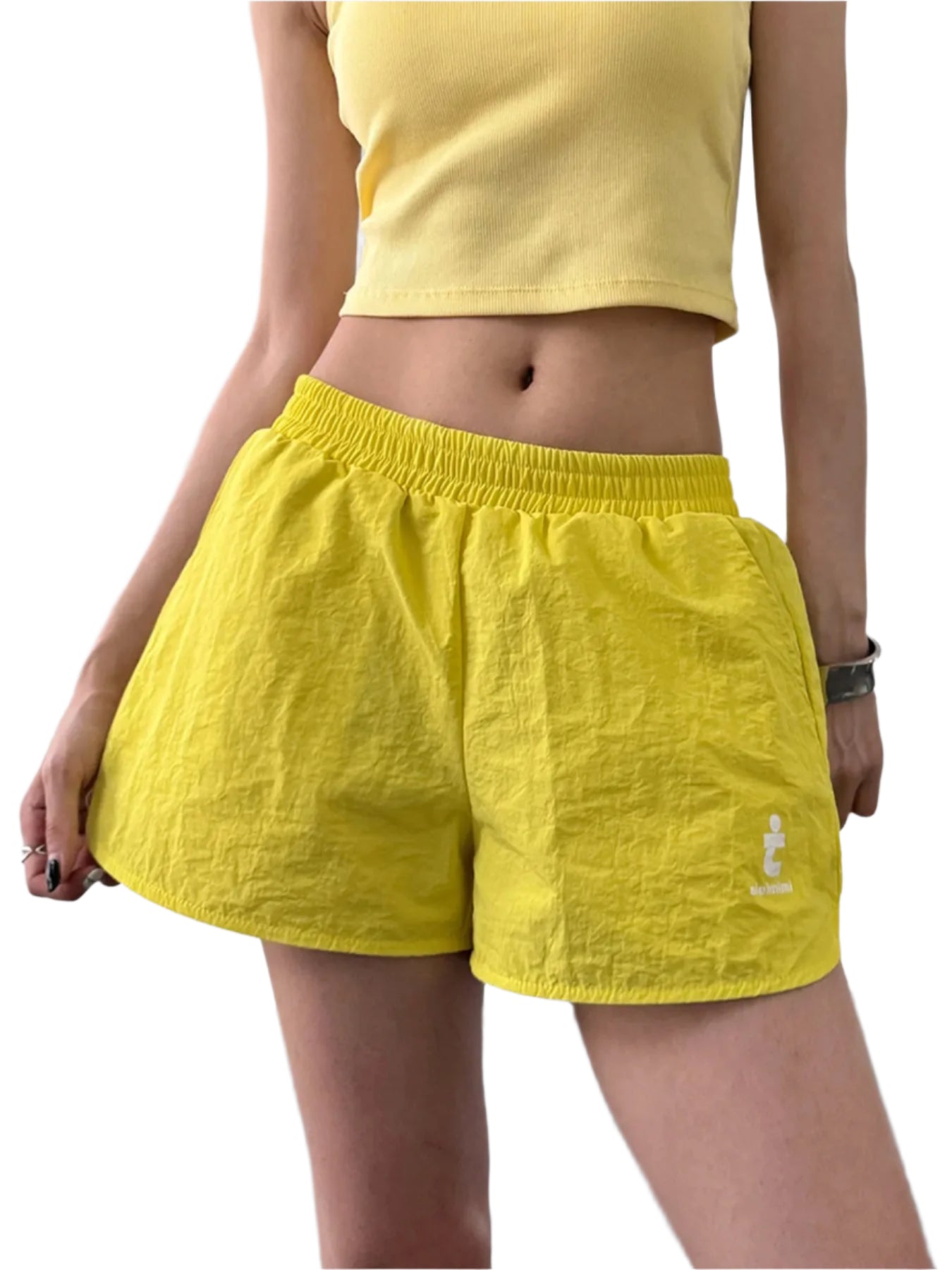 Kvinne shorts med elastisk midje for sommerkomfort, perfekt for fritid og ferie.