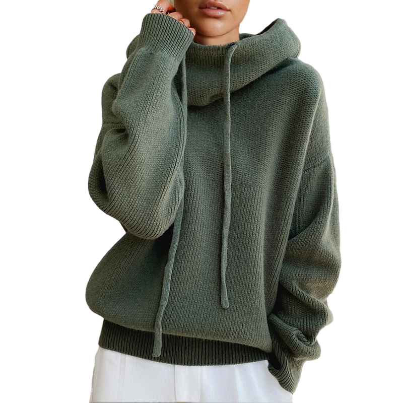 Kvinnens klassiske hettegenser i myk bomull, perfekt for casual hverdagsbruk og tidløs stil.