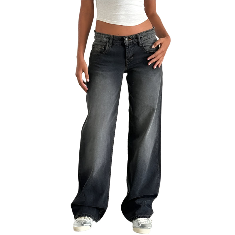 Kvinner baggy boyfriend-jeans med avslappet passform for komfortabel hverdagsstil.