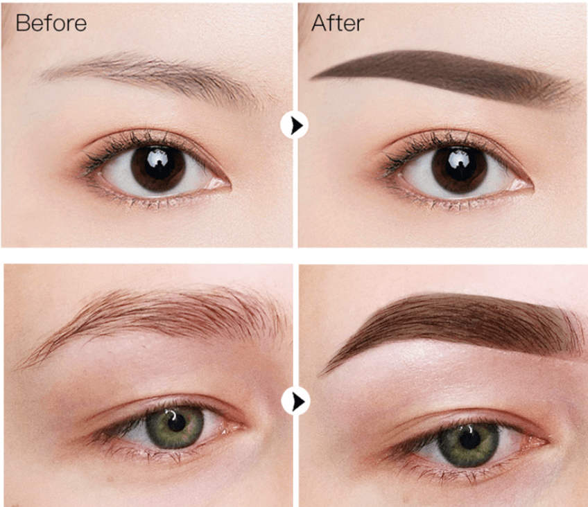 Brynstempel kit for kvinner. Naturlige, perfekte øyenbryn på sekunder. Nøyaktig brynform med enkel makeup.