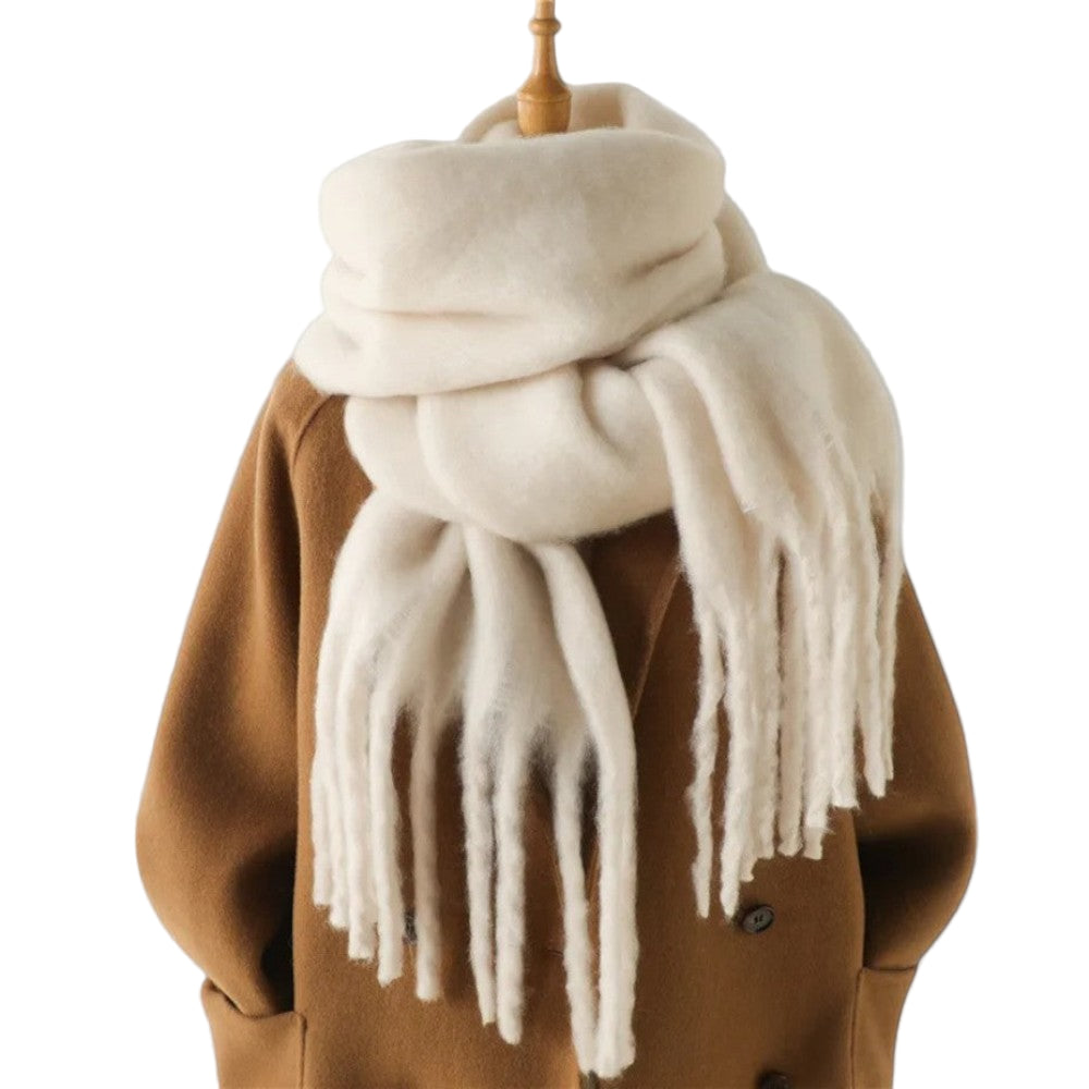 Kvinner oversized langt skjerf, elegant hverdagstilbehør for vintermote.