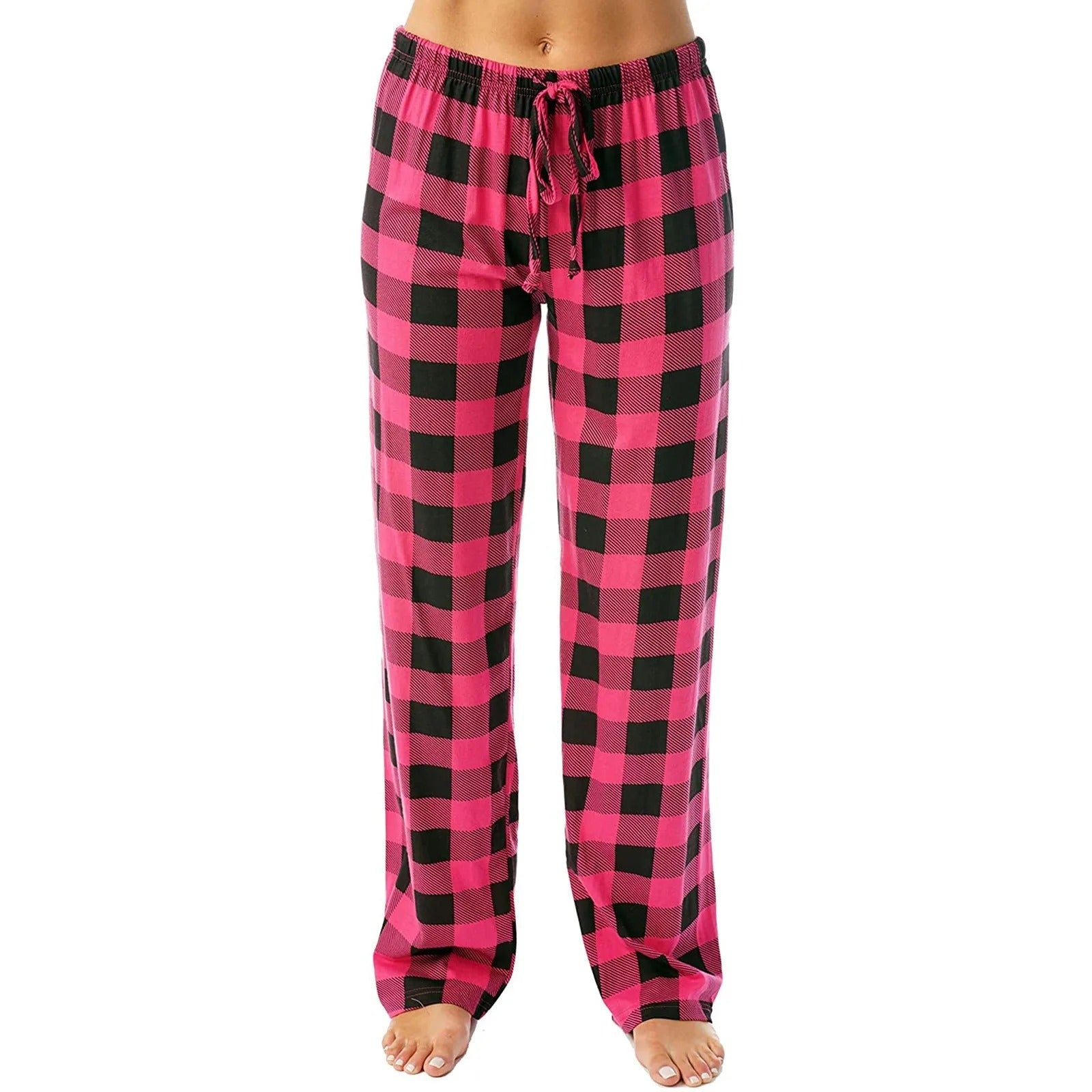 Varme og myke rutete pyjamasbukser for kvinner, essensielle for kalde vinterkvelder.