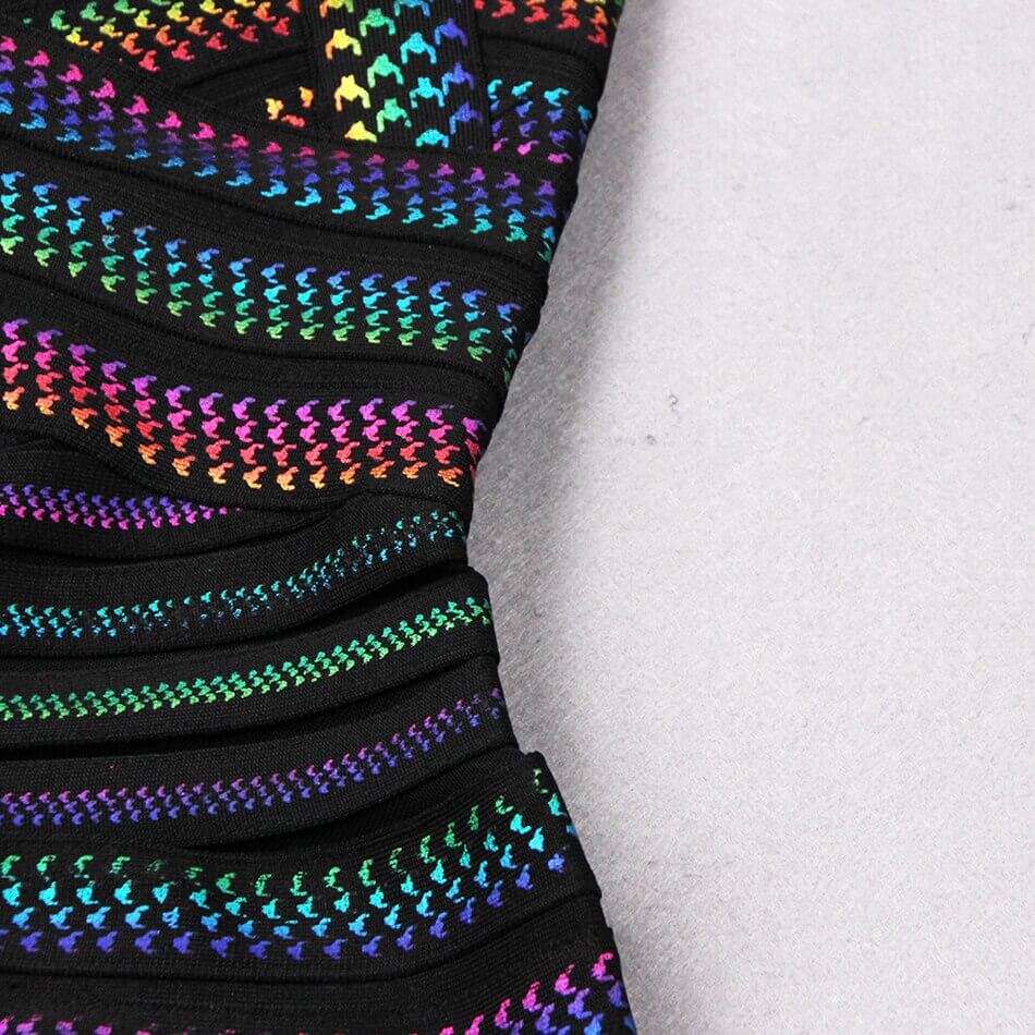 Formtilpasset stripet minikjole for kvinner. Bodycon sommerkjole og partykjole.