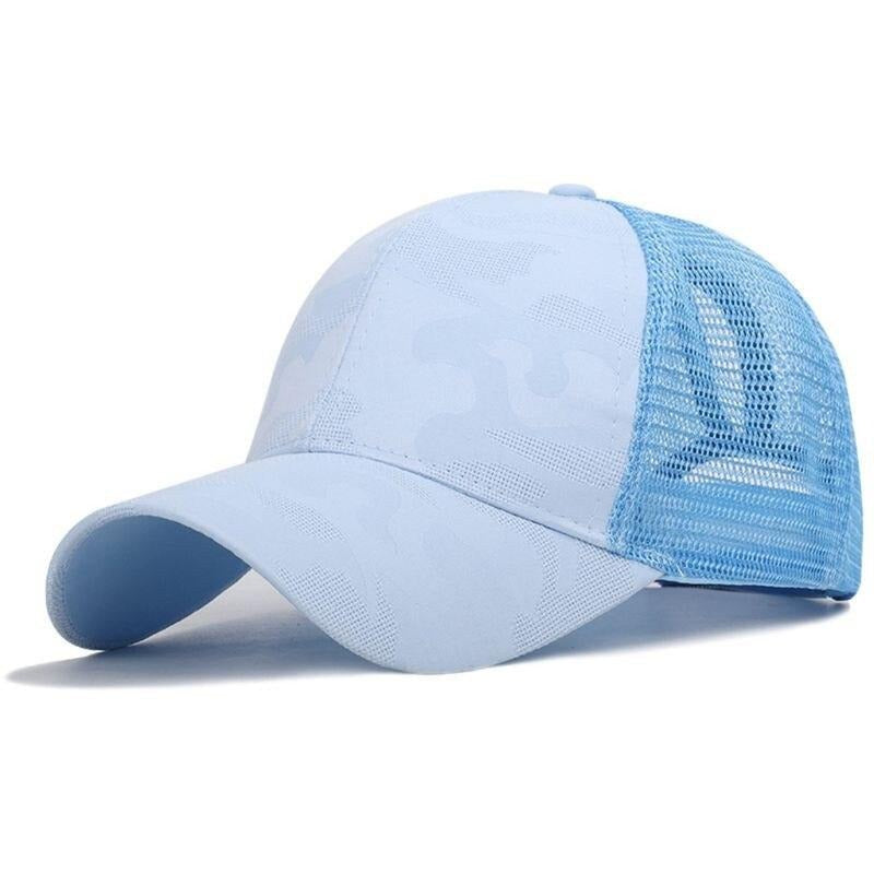 Sommerlig baseballcap for kvinner, perfekt solbeskyttelse med smart kabelhull for hestehale.