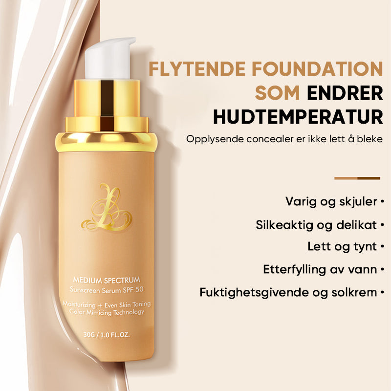 Lett, fargeendrende foundation for en naturlig look. Gir perfekt hud og langvarig hold.