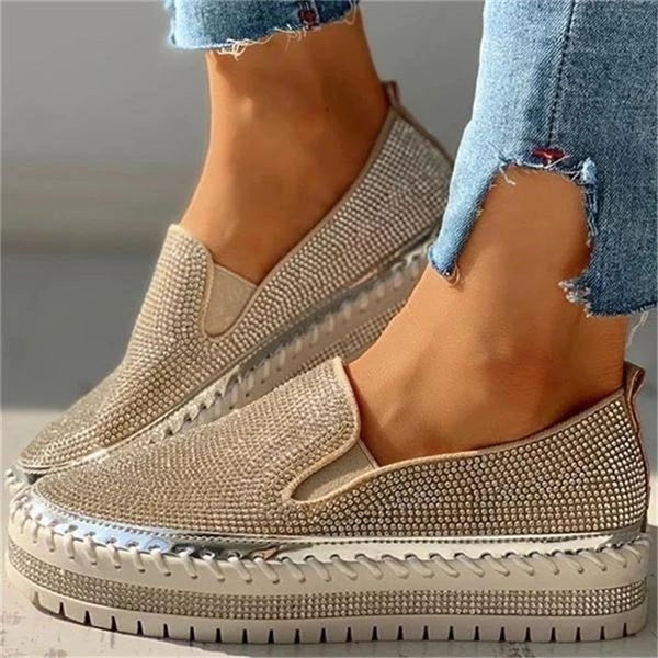 Elegante slip-on glitter sko for kvinner, ideelle for vår- og sommermote med lettvekt komfort.