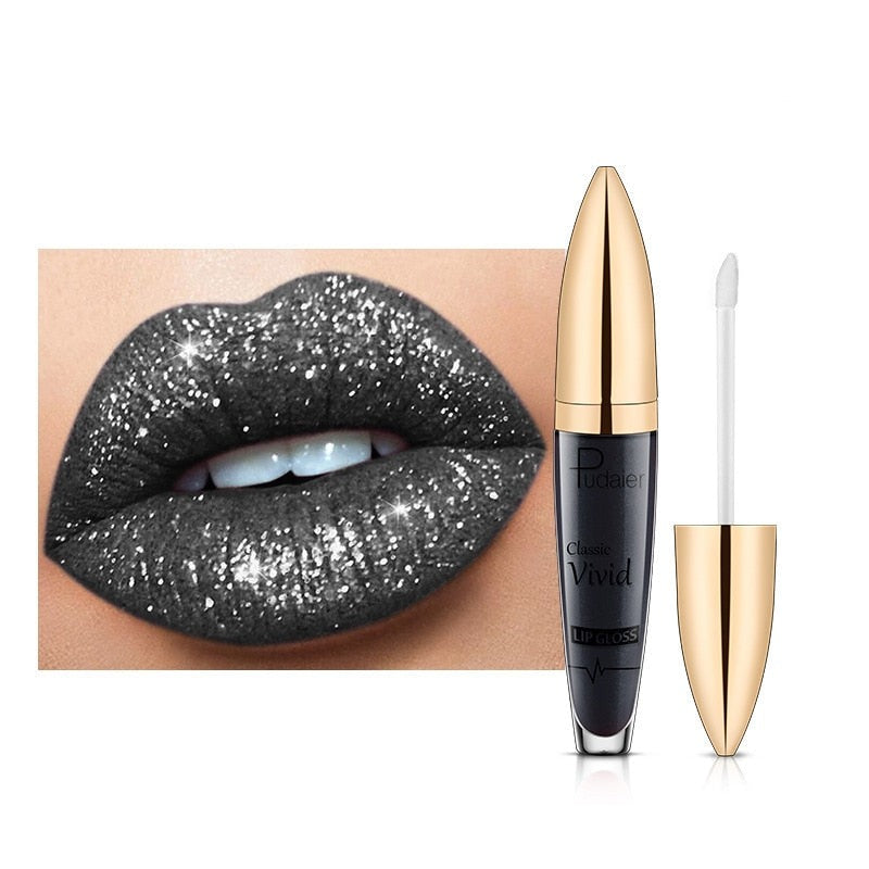 Glitrende leppesminke for kvinner. Langvarig makeup med fantastisk diamanteffekt.