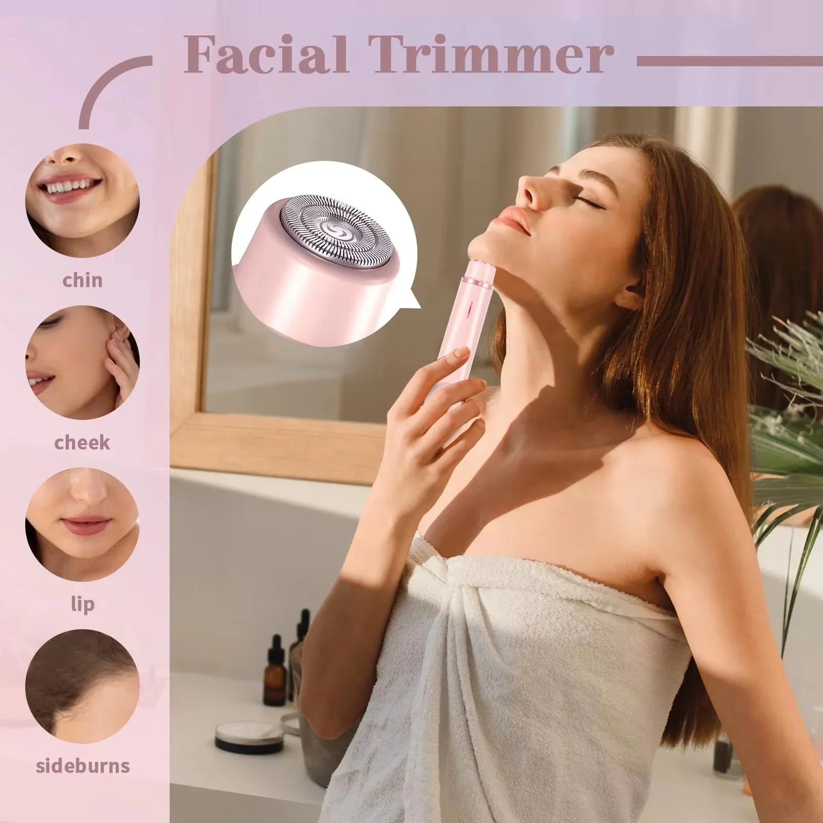 Oppladbar kvinnes barbermaskin for personlig pleie, gir varig glatt hud og komfort.