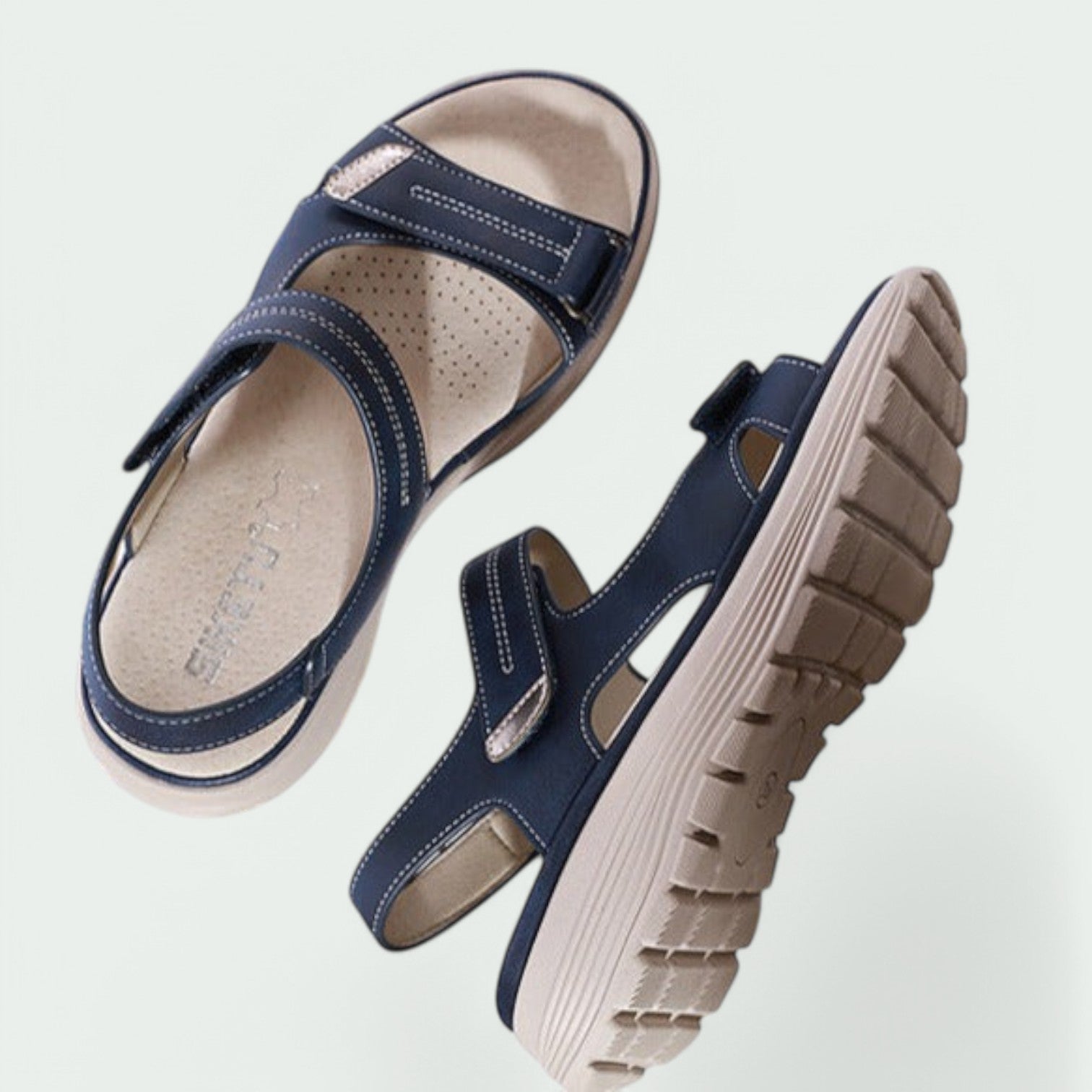 Komfortable sommersandaler for damer, med justerbare stropper og myk demping for lange dager.