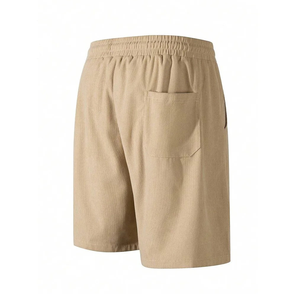 Lässige Herren Cord-Shorts in Beige, ideal für Freizeit und Sommer, bequem und stilvoll