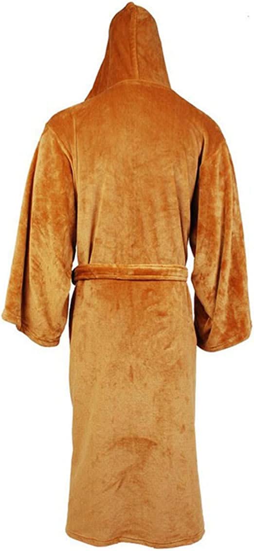 Komfortabel damebadekåpe i lang, myk flanell. En varm morgenkåpe perfekt for kos og avslapning.