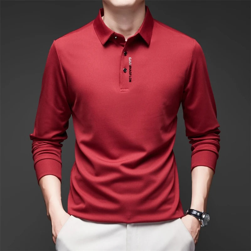 Elegant langermet herreskjorte i casual stil, perfekt for menn.