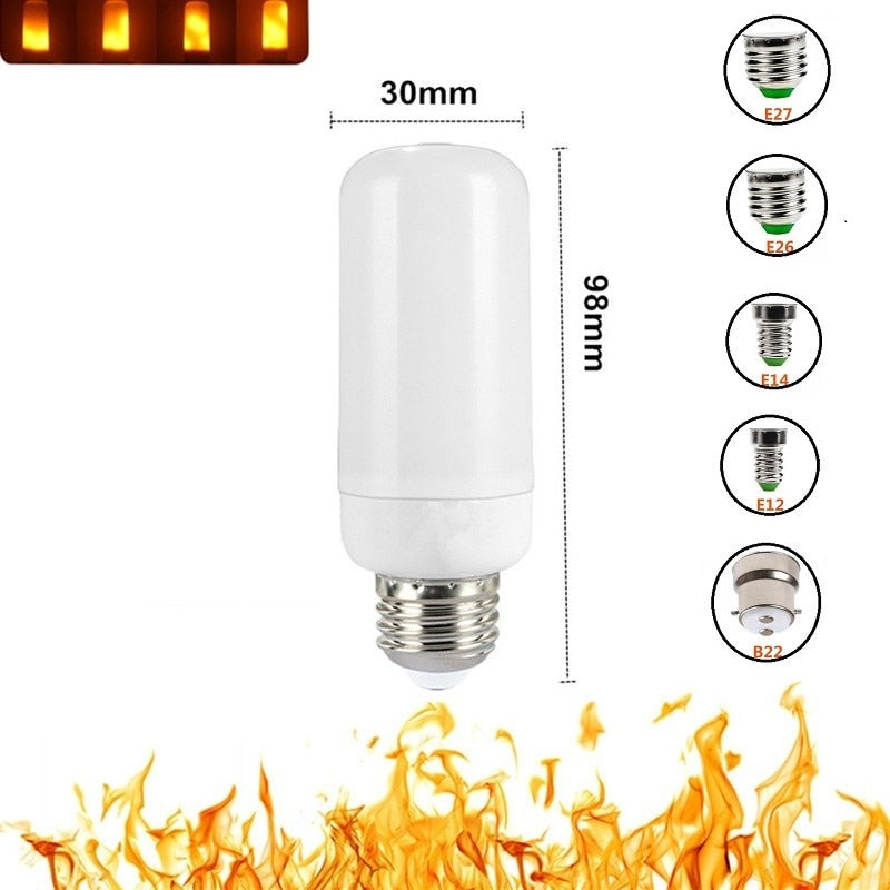 Interiør LED lyspære med autentisk flammeeffekt for hyggelig atmosfære. Perfekt stemningsbelysning.