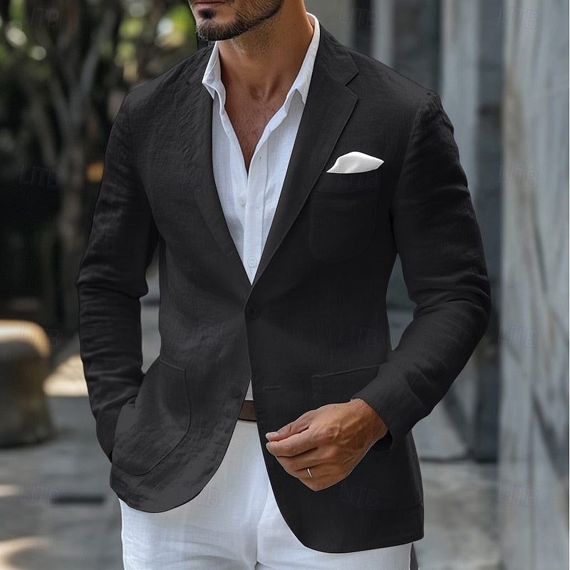 Tidløs, lett herreblazer. Elegant sommerblazer som passer til alle anledninger for menns mote.