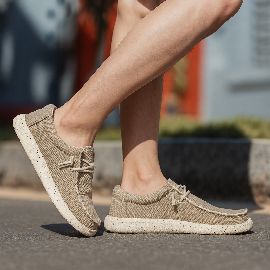 Lette slip-on komfortsko for menn, pustende herresko for fritid og hverdag.