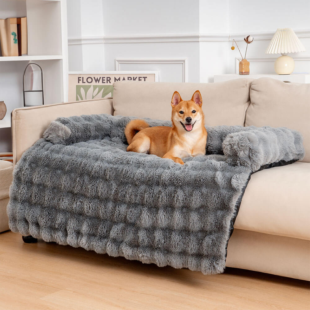 Vaskbar hundeseng med sklisikker bunn, gir trygg og koselig soveplass for hund og katt. Komfortabelt design.