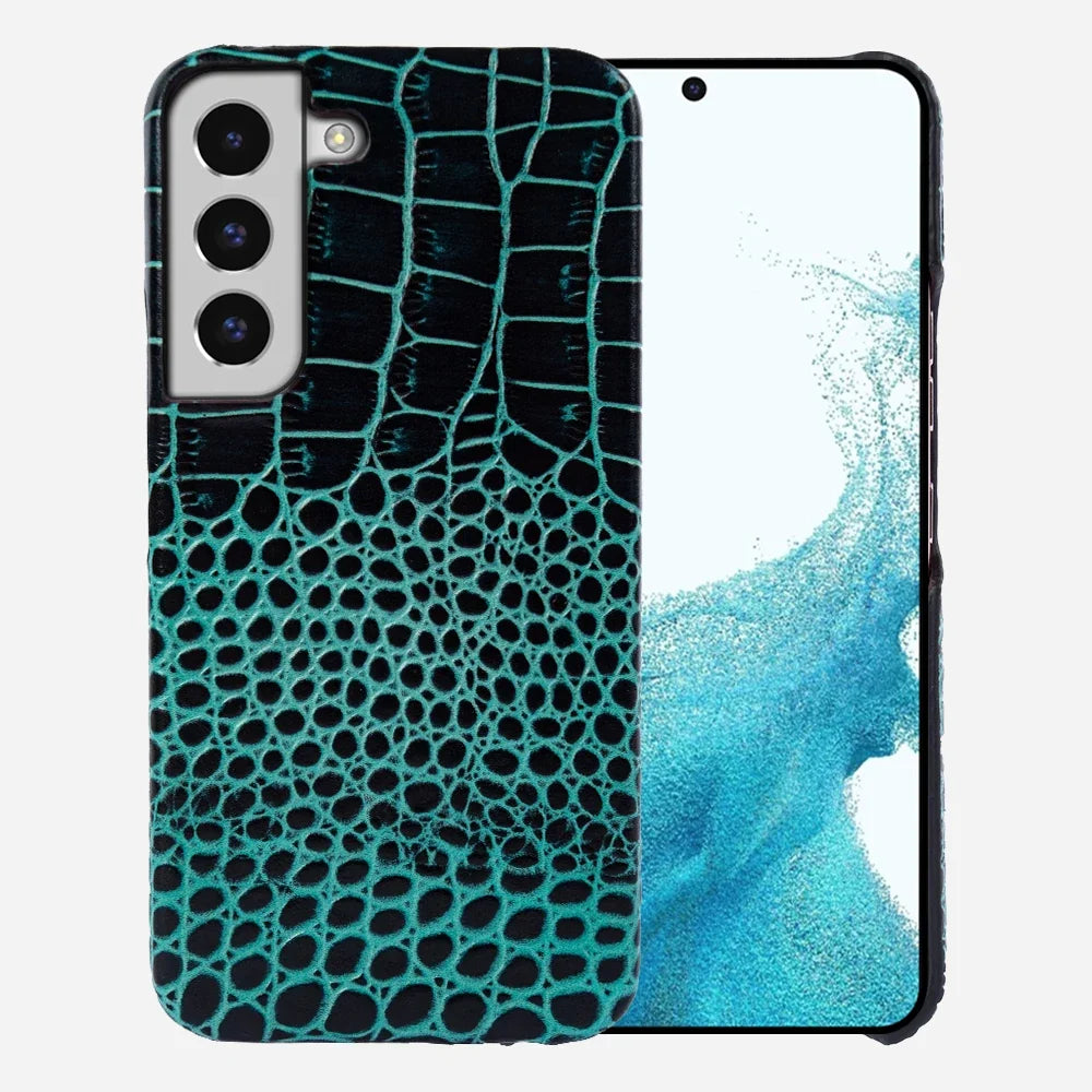 Klassisk lærveske til Samsung Galaxy, elegant og slitesterkt mobilcover med beskyttelse.